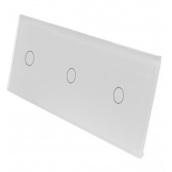 Potrójny szklany panel włącznika dotykowego LIVOLO 70111-61 Biały