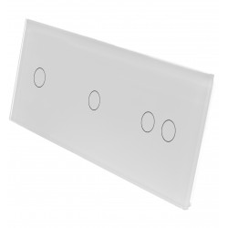 Potrójny szklany panel włącznika dotykowego LIVOLO 70112-61 Biały