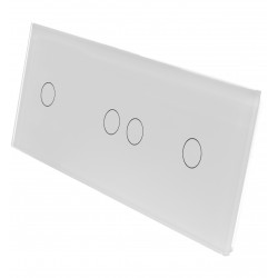 Potrójny szklany panel włącznika dotykowego LIVOLO 70121-61 Biały