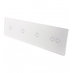 Poczwórny szklany panel włącznika dotykowego LIVOLO 701112-61 Biały