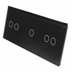 Potrójny szklany panel włącznika dotykowego LIVOLO 70212-62 Czarny