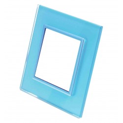 Pojedyncza szklana ramka LIVOLO GPF-1-69 Niebieska