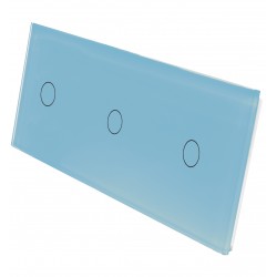 Potrójny szklany panel włącznika dotykowego LIVOLO 70111-69 Niebieski