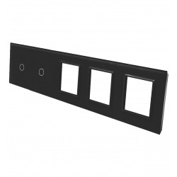 Pięciokrotny szklany panel włącznika dotykowego LIVOLO 7011GGG-62 Czarny