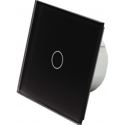 Szklany pojedynczy włącznik dotykowy ZigBee/WiFi LIVOLO VL-C701Z-62 Czarny