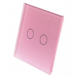 Podwójny szklany panel włącznika dotykowego LIVOLO 702-67 Różowy