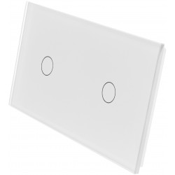 Podwójny szklany panel włącznika dotykowego LIVOLO 7011-61 Biały