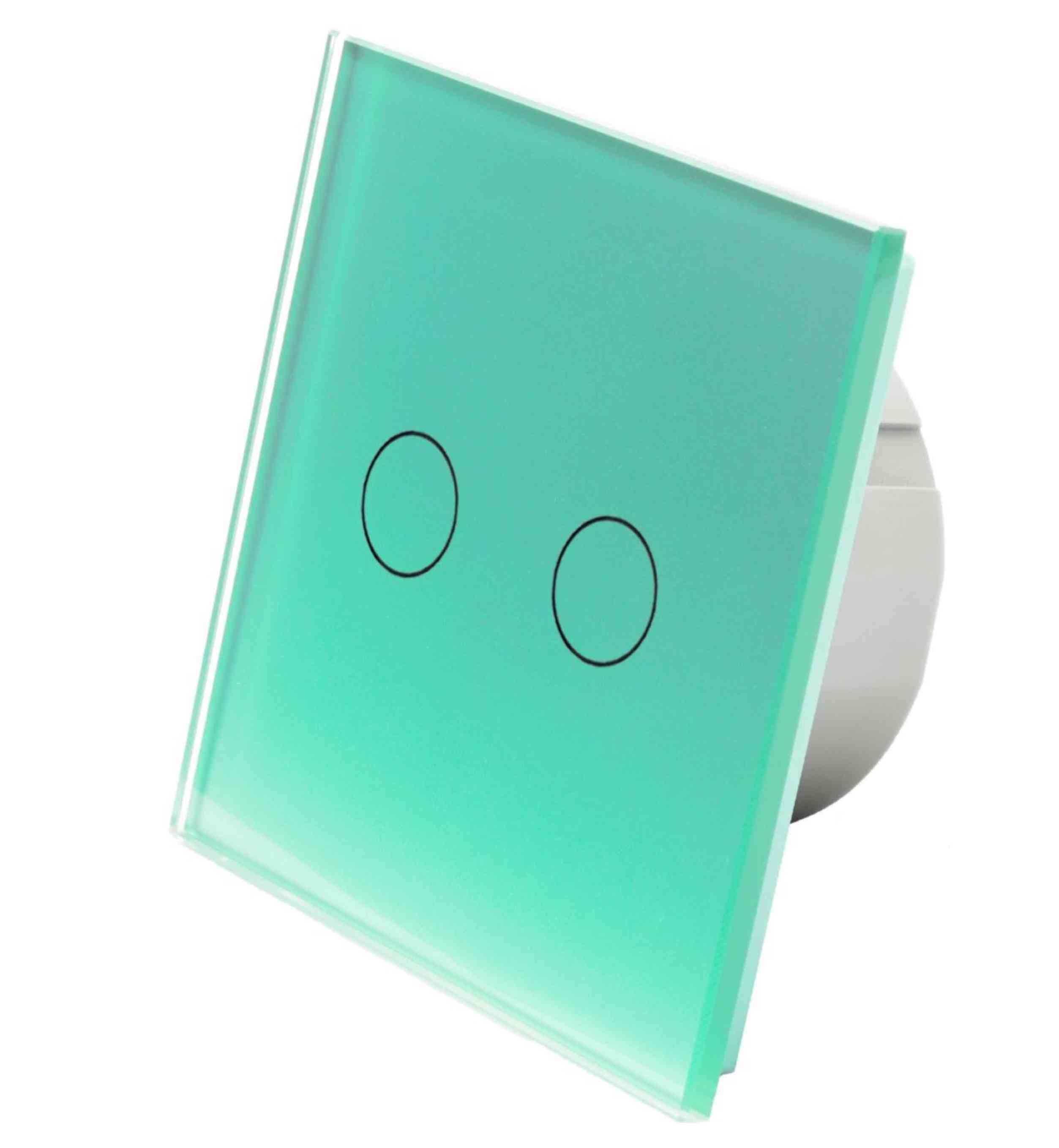 Zielony włącznik szklany